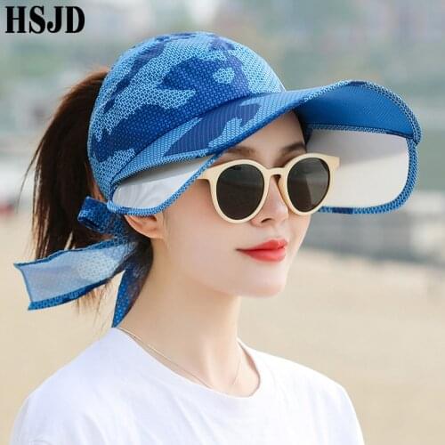New Summer Sports Adjustable Empty Top Cap Wide Brim UV Protection Sunshade Hat Men Women Outdoor Tennis Golf Visor Baseball Cap
