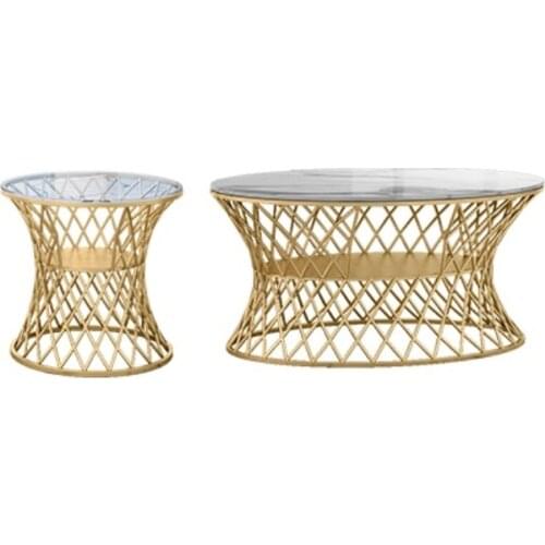 Modern Tempered Glass Coffee Tables Nordic Minimalist Wrought Iron Phnom Penh Desks Living Room Office Multi-Person Furnitures