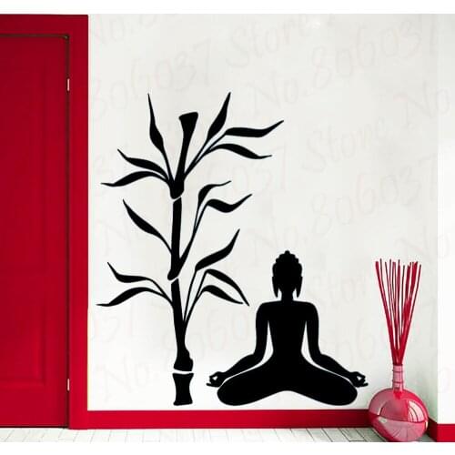 Creative Buddha Bamboo Wall Sticker Home Decor Waterproof Wall Decals For Room Sticker Mural WL2023