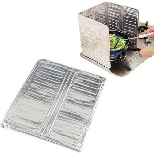 Aluminum Foil Oil Block Oil Barrier Stove Cooking Heat Insulation Anti - Splashing Oil Baffle Kitchen Utensils Supplies Cookware