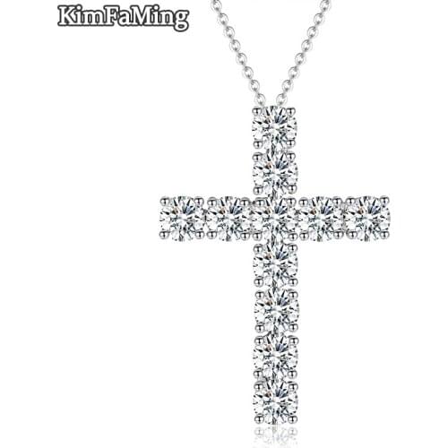Fashion Hip Hop Cross Pendants for Men in Cubic Zirconia Prong Set Jewelry Sporty Casual GP087