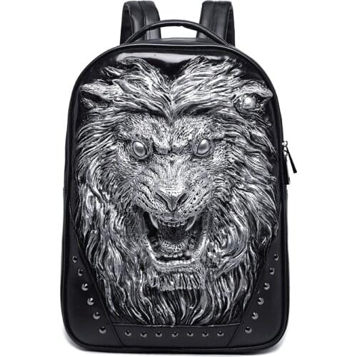 Fashion Men Women 3D Backpack High Quality Thicke Leather Backpack Teenage Girls Boys Female School Shoulder Bag Bagpack mochila