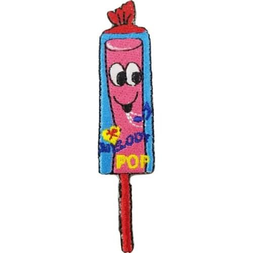 Cartoon Fireworks Pop Embroidery Iron on Patches for Clothing Badges DIY Clothes Stickers Appliques Mini Patches for kid