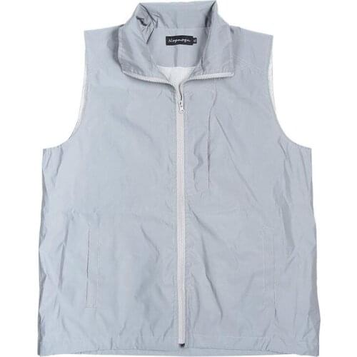 Drop shipping Plus Size Hip Hop Reflective Mens Jackets Sleeveless Jacket Men Vest Waistcoat Fashion Vests Without Any Logos