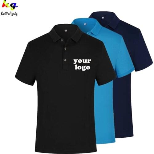 Custom logo Polo shirt, men and women short-sleeved polo shirt team logo work shirt printing your own design logo picture text