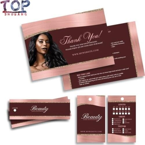 Custom logo Hair Bundle Branding Kit , Hair Bundle Flyer, Hair Bundle Hang Tag, Hair Bundle Wrap Thank you card
