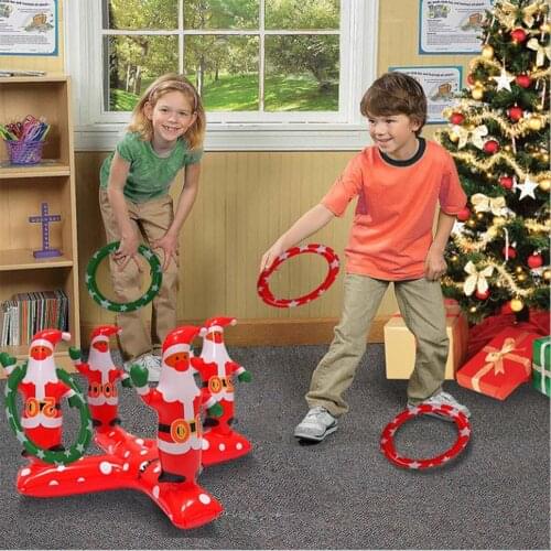 Inflatable Christmas Outdoor Decorations Santa Claus Christmas Tree Throwing Game Christmas Decorations for Home Kids Xmas Gift