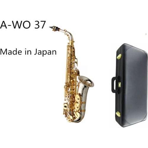 NEW Saxophone A-WO37 Alto Saxophone Nickel Plated Gold Key Professional Sax Mouthpiece With Case and Accessories