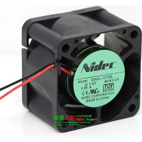 Nidec D04XL-12T2G 8418K DC 12V 0.29A 40x40x28mm Server Cooling Fan