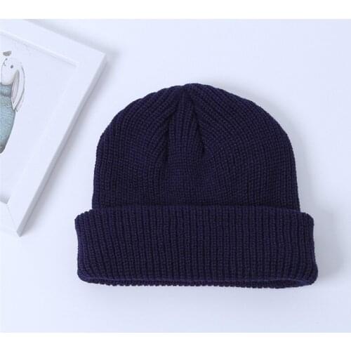 Autumn and Winter Retro Melon Leather Hat Landlord Hat Hip-hop Street Fashion Mens Female Hat Warm Short Woolen Yarn Beanie