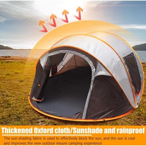 5-8 People Outdoor Full-Automatic Instant Unfold Rain-Proof Tent Family Multi-Functional Portable Dampproof Camping Tent Suit