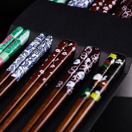 Dinning Eating Chopstick Sakura Fashion Chopsticks Chinese Chopsticks Reusable Tableware for Gift Sushi Food Sticks