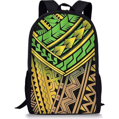 Polynesian Printing Plumeria Backpack For Teen Girls Cool Primary Student Kids Bagpack Personalized Children Rucksack
