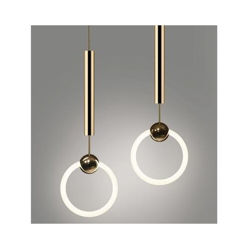 Post-modern simple bedroom bedside bar single chandelier model room Nordic creative personality ring restaurant chandelier