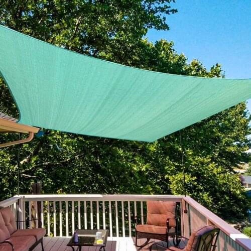 Practical Green Anti-UV HDPE Sun Shade Sails Canopy, Anti-UV Shading Net for Patio Garden Outdoor Facility and Field Activities