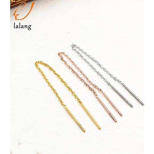Simple Tassel Pendant Ear Chain Titanium Steel Rose Chain Earrings Tassel Ear Line Jewelry Earring For Women Wedding Jewelry