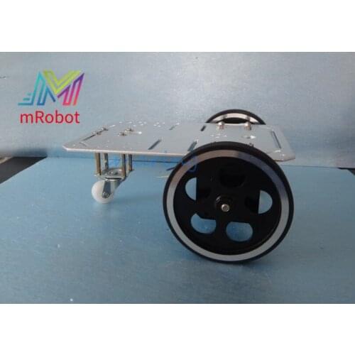 Robot Smart Car Chassis With Speed Encoder 95mm Wheel Drive Car For DIY Kit Educational Teaching Tool