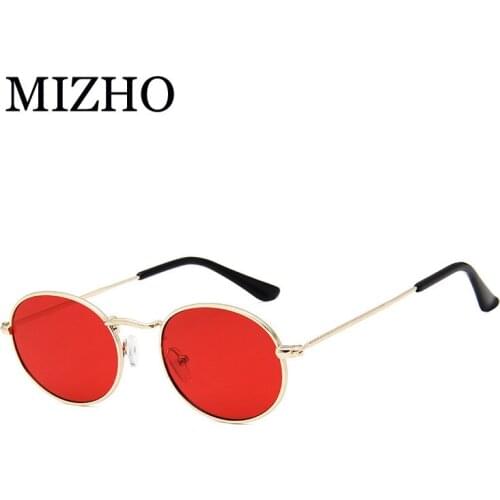High Quality Vintage Oval Small Metal Frame Steampunk Sunglasses Men Eyewear Women tiny Fashion Sun Glasses Female Oculos De Sol