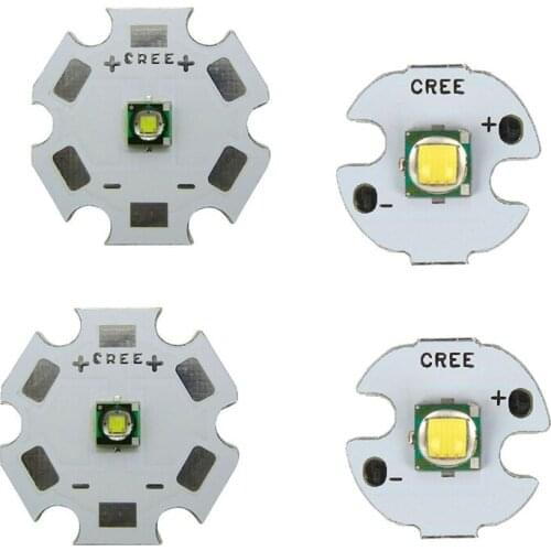 5pcs 10W High Power CREE XML XM-L T6 LED U2 Cold White LED Emitter Diode Chip with 16mm / 20mm PCB base for DIY flashlight