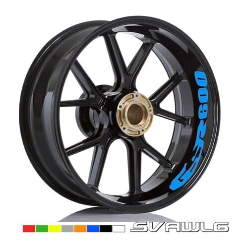For SUZUKI GSR 600 GSR600 GSR400 GSR 400 Motorcycle Front & Rear CUSTOM INNER RIM DECALS WHEEL Reflective STICKERS STRIPES