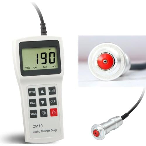 Yushi CM10FN Coating Thickness Gauge with both Magnetic and Non-Magnetic testing methods 0-1500 um Measurement Range