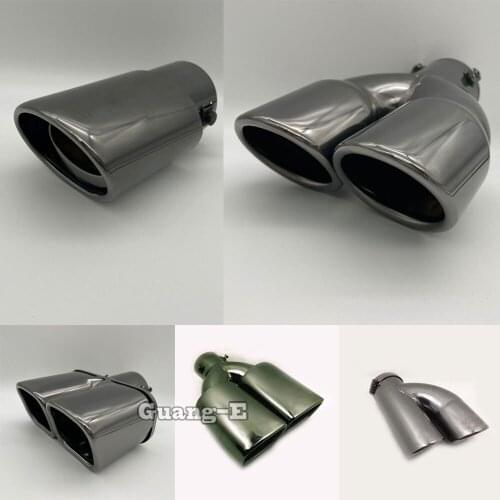 Internal Diameter=63mm/Titanium Black/Universal Model/Straight Car Muffler Back End Pipe Dedicate Exhaust Tip Tail Outlet Vent