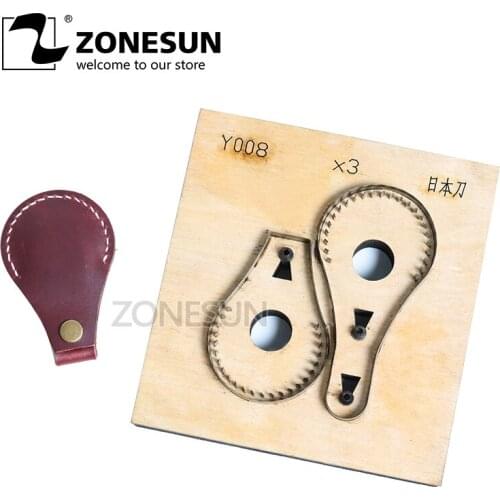 ZONESUN Customized leather cutting die shape key ring fob holder punch PVC/EVA sheet cutter mold DIY leather laser knife die