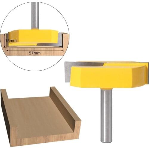 1PC Cleaning Bottom Router Bits with 8mm / 12.7mm Shank,2-3/16 Cutting Diameter for Surface Planing Router Bit
