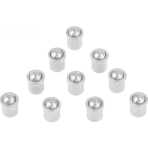 10Pcs Stainless Steel Push Fit Ball Spring Plunger 5mm*6mm Body Precision Positioning Smooth Plunger Grub Point Set Screw Bolt