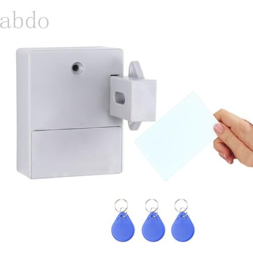 125KHZ EM ID Card ABS Material Invisible RFID Smart Hidden Cabinet Drawer Lock Long Sensing Distance No Need Open Hole