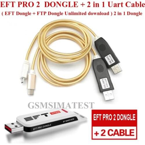 2021 EFT PRO 2 DONGLE EFT Dongle + FTP Dongle Unlimited download 2 in 1 Dongle + 2 in 1 Uart Cable