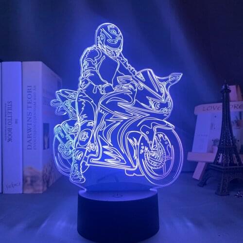 3d Lamp Motorcycle Racer Jonathan Rea Action Figure Nightlight for Home Room Decoration Cool Fans Birthday Gift Led Night Light
