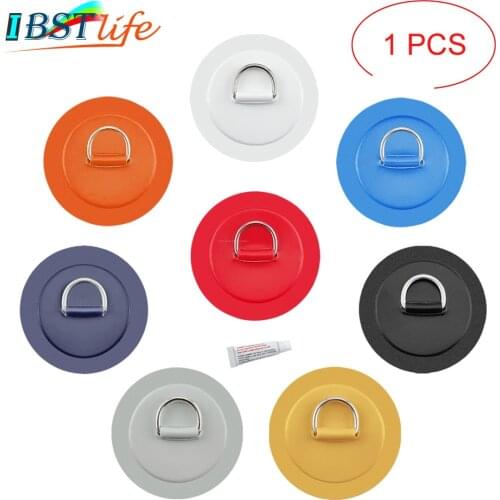 4.3inch 11cm Stainless Steel D Ring Pad/Patch With Glue for PVC Inflatable Boat Raft Dinghy Canoe Kayak Surfboard SUP Tie Down