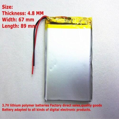 3.7V tablet battery 486789 4000mAh MP3 MP4 Bluetooth lithium small stereo bluetooth GPS
