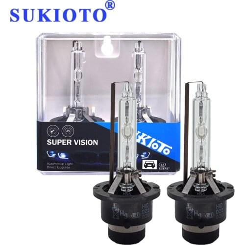 SUKIOTO 2PCS OEM High Quality Metal Bracket 35W D2S D4S Car Headlights 12V 5500K White HID Xenon Lamp Bulb For D2 D4 Auto Light
