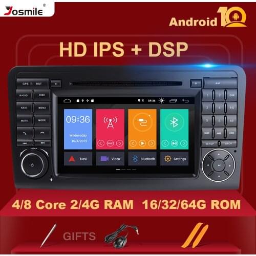 2 Din IPS Android 10 4G 64G Car DVD player For Mercedes Benz CLASS ML W164 X164 ML350 ML300 GL500 ML320 ML280 GL350 GL450 radio
