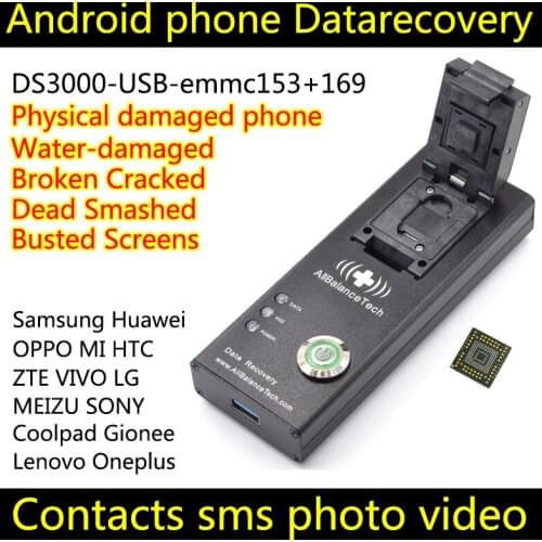 EMMC153/169 socket with USB3.0 nand flash test socket with 5 size limiters, Pin Pitch 0.5mm for BGA169 BGA153 testing Clamshell