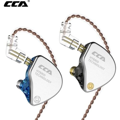 CCA CA4 BA+DD Headset Earbud Hybrid In Ear Earphone HIFI Monitor Running Sport Earphone With Detacable Detach Cable ZST ZSN zs10