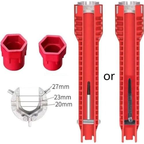 50LB Multifunction Faucet Wrench Sink Installer Tools Water Pipe Spanner Tackle Tool for Toilet Bathroom Kitchen