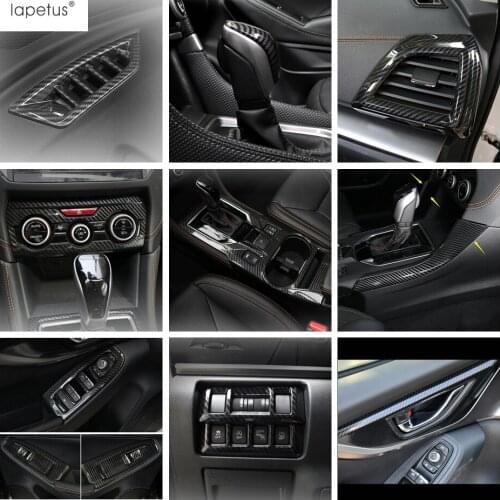 Lapetus Interior Refit Kit For Subaru XV Crosstrek 2017 - 2020 Window Lift Button / Inner Door Handle Bowl Frame Cover Trim ABS