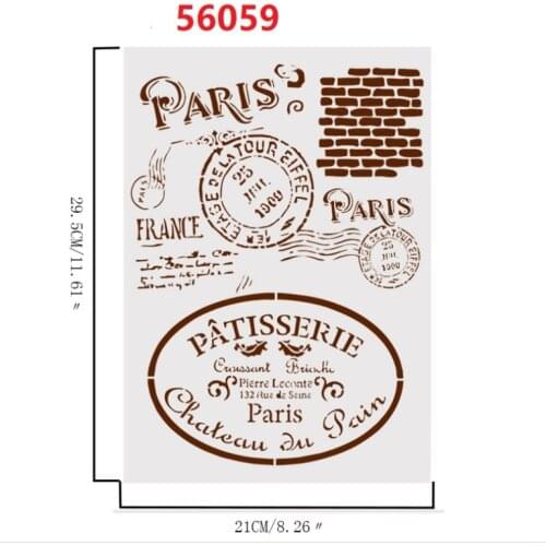 2pc Bullet Journal Stencils For Decor DIY Painting Wall Scrapbooking Photo Album Embossing Accessories Cake Spray Mold Template