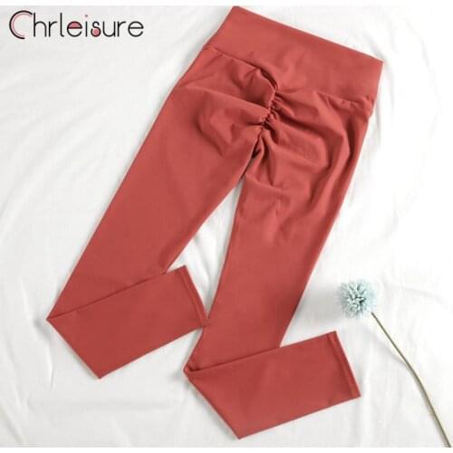 CHRLEISURE Fitness Yoga Pants Women Leggings High Waist Leggings Push Up Running Booty Sport Skinny Workout Gym Legging