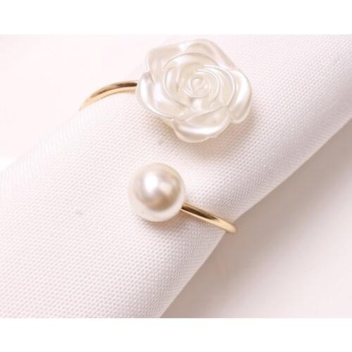 Personality metal napkin ring napkin western buckle napkin ring pearl meal