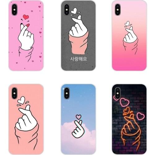 Love on the finger kpop heart Accessories Phone Cases Covers For Samsung Galaxy A3 A5 A7 A9 A8 Star A6 Plus 2018 2015 2016 2017