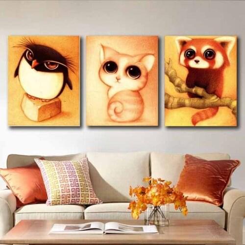 DIY colorings pictures by numbers with colors Retro Big eye animal Toucan picture drawing painting by numbers framed Home