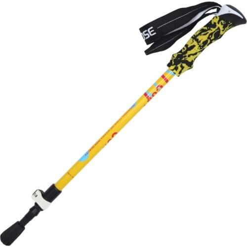 New High Quality Beautiful Outdoor Ultra Light 7075 Aluminum Alloy Childrens Walking Stick With Rubber Tips Protectors