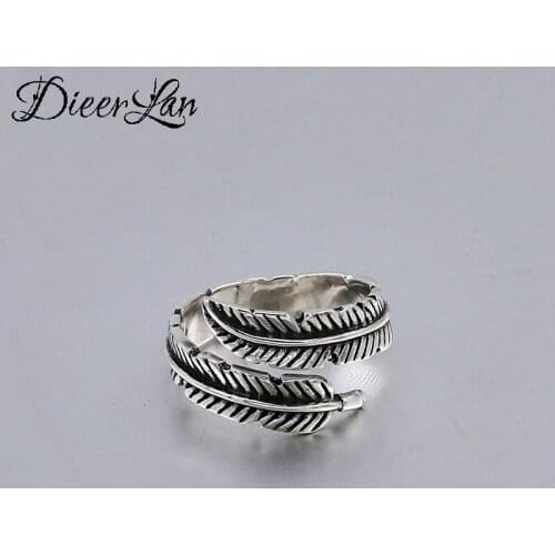 New Gothic Men Feather Rings For Women Jewelry Birthday Gift Romantic Wedding Engagement Drop Shipping 2021