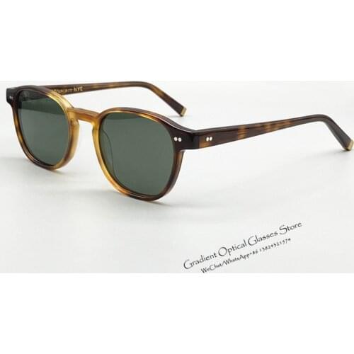 Original quality ARTHURT retro eyeglasses acetate oval sun glasses polarized for men and women vintage driving sunglasses UV400