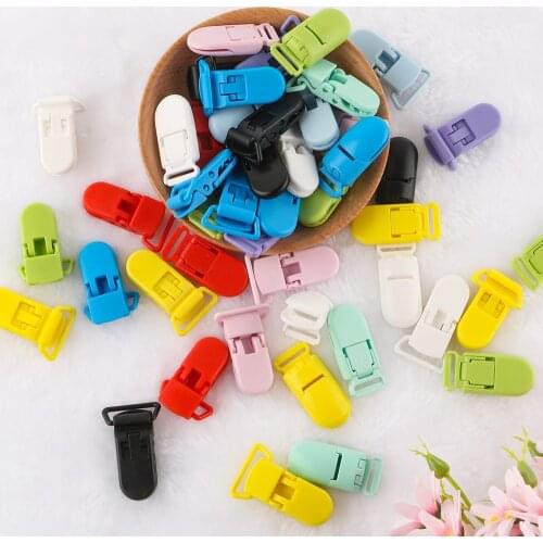 Kovict 50/100/200/500pcs Plastic Baby Colour Pacifier Clips Wholesale Soother Holder For DIY Pacifier Chain Clamp Accessories