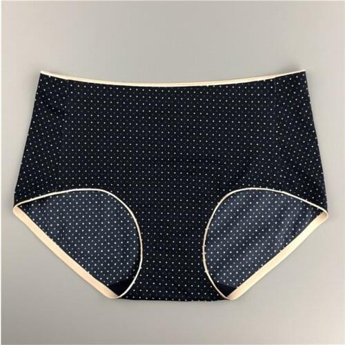 Dots Lady Sexy Lingerie Ice Silk Womens Panties Cotton Crotch Underwear Seamless Mid Rise Briefs Comfort Underpants Soft Panty